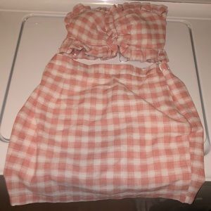 Pink and white Two Piece set